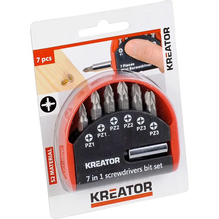 KREATOR KRT064150 KRT064150-Juego Puntas 7 Unidaden PZ