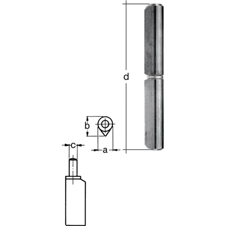 Profilrolle Band-L.60mm STA blk Stift-D. 6mm GAH