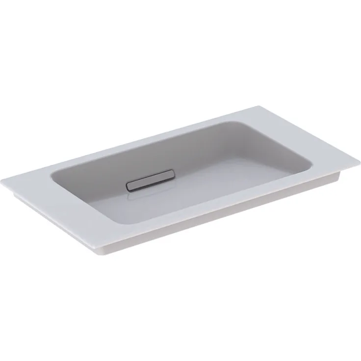 Geberit One Möbelwaschtisch 500391, ohne Hahnloch, mit Überlauf, 750x400mm, Farbe: Weiß glänzend - 500.391.01.3