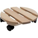 Pflanzenroller Holz MASSIV rund 30 cm bis 120 KG