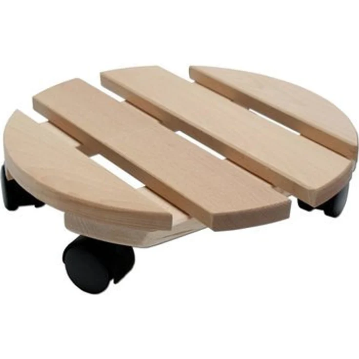 Pflanzenroller Holz MASSIV rund 30 cm bis 120 KG