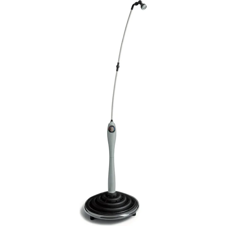 G.F. GF80005519 Solardusche SUNNY STYLE Integrierter Mischhebel Höhe 2m bis zu 60L Duschwasser (bei 30°C) Überdruckventil ohne Stromanschluss kompatibel zum Stecksystem des Marktführers Grau