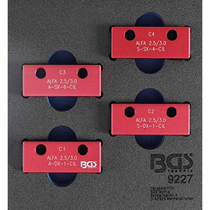 BGS 9227 | Werkstattwageneinlage 1-6 3.0l Nockenwellen-Arretierwerkzeug-Satz für Alfa Romeo-Lancia 30l V6 24V