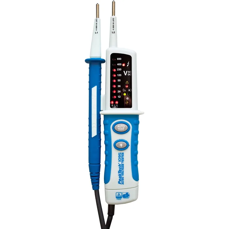 PeakTech 1095 - Spannungsprüfer, 12 - 690 V AC-DC, LED-Anzeige