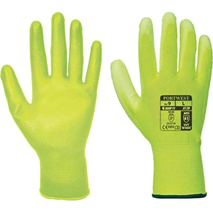 Portwest A120Y2RXXL PU-Handschuhe, normale Größe, Größe XXL, Gelb
