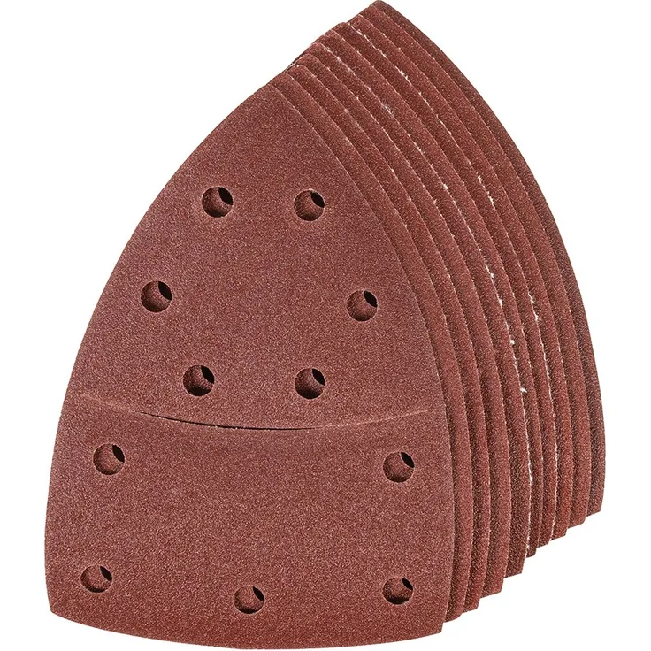 Silverline 278723 Klettschleifblätter für Multischleifer, 102 x 62 mm, 93 mm, 10er-Pckg, red