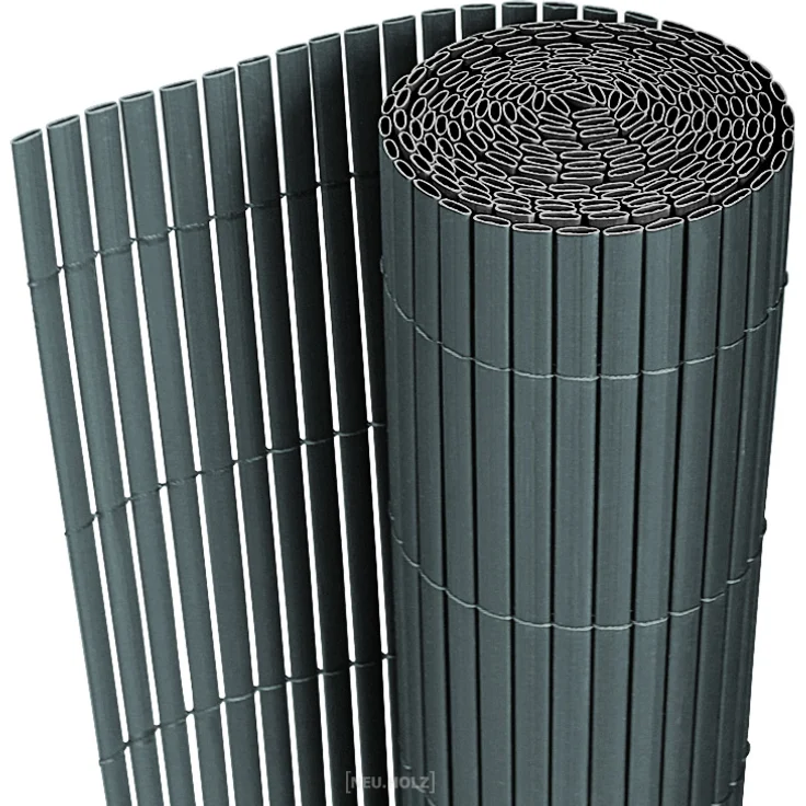 neu.holz PVC SICHTSCHUTZMATTE 150x300cm GRAU SICHTSCHUTZ WINDSCHUTZ BALKON ZAUN – Bild 1