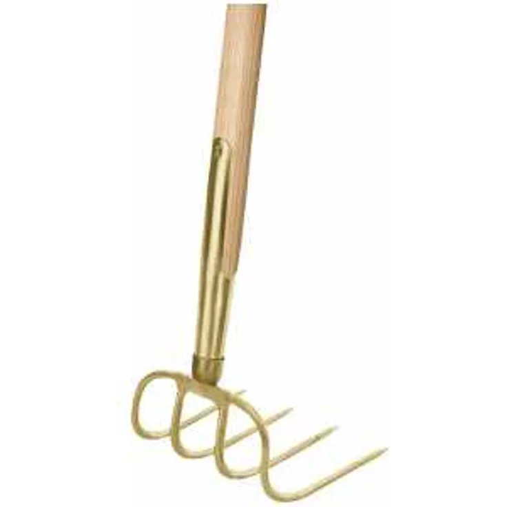 IDEAL-Dunghacke, gold, Schienenzwinge, Eschen-Langstiel 135 cm