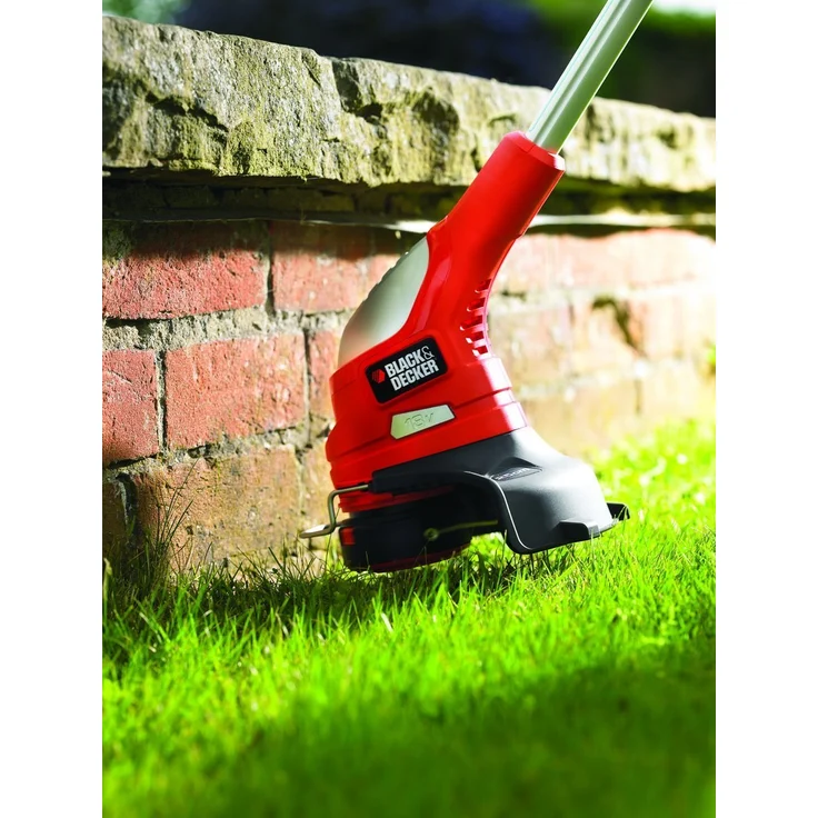 Black+Decker Akku-Rasentrimmer (18V 2,0Ah Li-Ion, Schnittbreite 23 cm, Zweithandgriff, Kantenschneidfunktion, E-Drive, Teleskopstiel, inkl. Akku und Ladegerät) GLC1823L20 – Bild 5