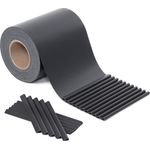 SONGMICS PVC Sichtschutzstreifen, Zaunfolie, 35 m x 19 cm, extra dick und Blickdicht, mit 25 Befestigungsclips, anthrazit GPJ035H
