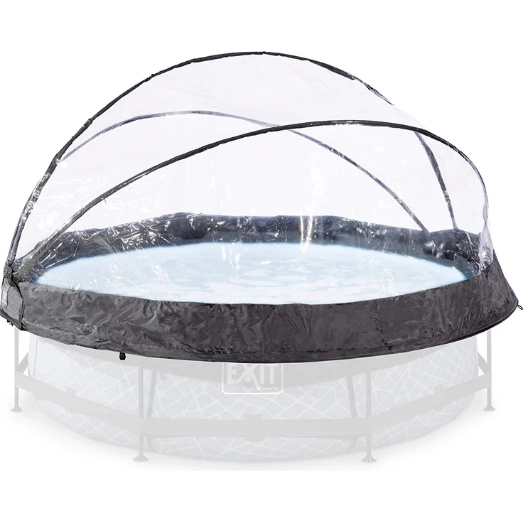 EXIT Swimming Pool Sonnendach, Abdeckhaube Ø 300 cm klappbar, Poolüberdachung 0,16 mm Folienstärke, rund mit Stahlrohr – Bild 1