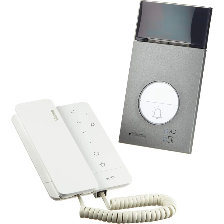 Legrand, Audio-Türsprechanlage Set FlexONE, 2-Draht mit Türstation LINEA 3000, Netzgerät und Hausstation CLASSE 100 A16M, Türstation Schutzarten: IP 54, IK10, 364231