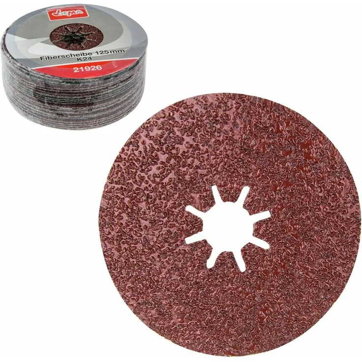 Fiberscheiben 125mm K24 Schleifscheibe Fächerscheibe Schleifteller Fiberscheibe