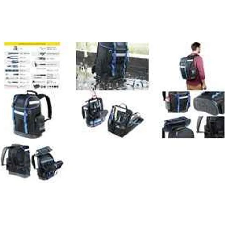 HEYTEC Werkzeug-Rucksack Dachdecker, bestückt, 50-teilig