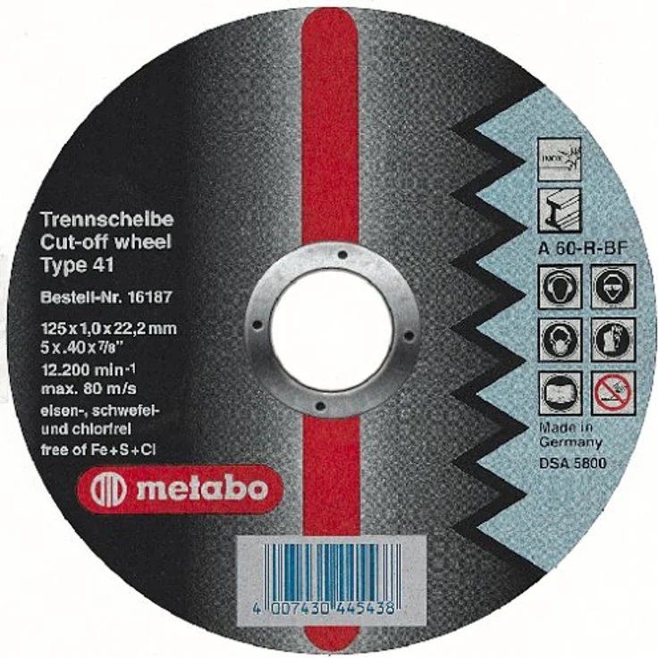 Metabo Flexiarapid Inox A 46-R 125 x 1,6 x 22,23 mm