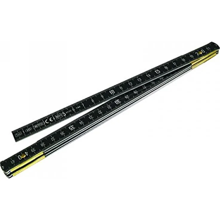 Metrica 21036 2 m Alu-Gliedermassstab Oxyd, schwarz