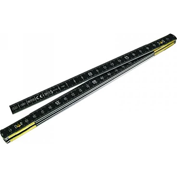 Metrica 21036 2 m Alu-Gliedermassstab Oxyd, schwarz – Bild 1