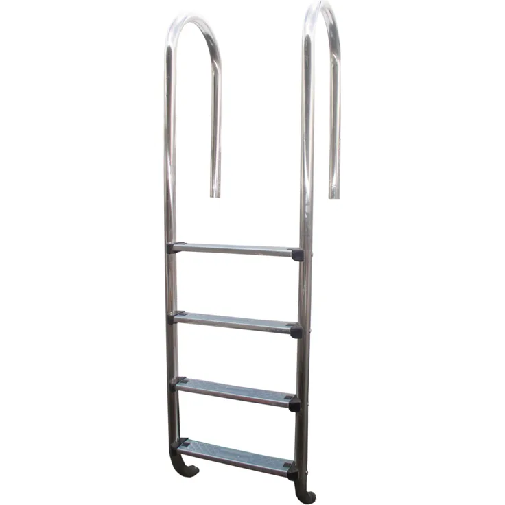 Steinbach schmale Edelstahl-Einbauleiter 4-stufig für Swimming Pools