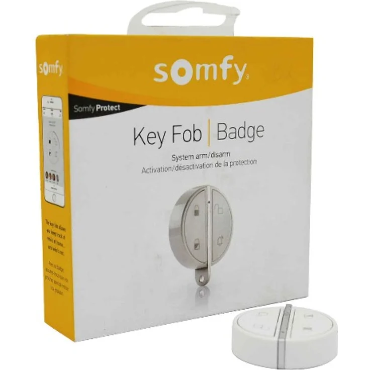 Somfy 2401489 - Wireless Keyfob, freihändige Bluetooth-Fernbedienung für den Home Alarm oder One-Security Cam, weiß | Funkreichweite bis zu 50 m (im Freideld) | Fehlalarme zu Reduzieren – Bild 2