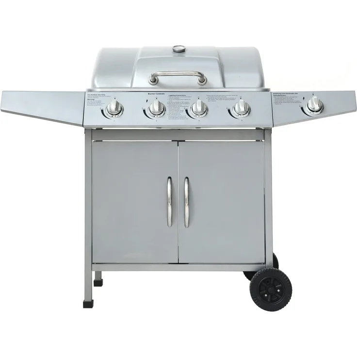 El Fuego Gasgrill, Dayton 4 Plus 1, silber, 53 x 127,5 x 97 cm, AY0459
