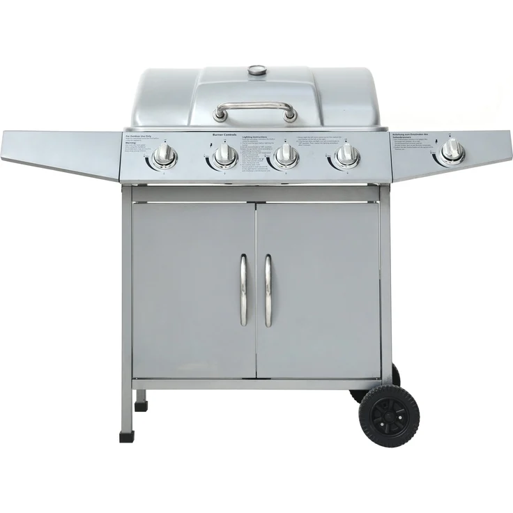 El Fuego Gasgrill, Dayton 4 Plus 1, silber, 53 x 127,5 x 97 cm, AY0459 – Bild 1