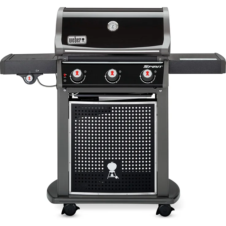 Weber 46415079 Gasgrill Spirit E-320 Classic, Schwarz, flexible Grillstation, 3 Edelstahlbrenner