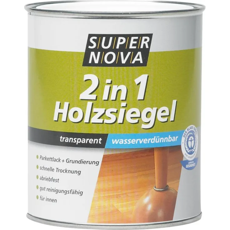 SUPER NOVA - SUPER NOVA Holzsiegel 2in1 seidenmatt, farblos, 2,5 Liter - transparent