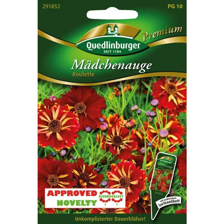 QUEDLINBURGER SAATGUT Quedlinburger Saatgut - Mädchenauge Roulette Blumensamen