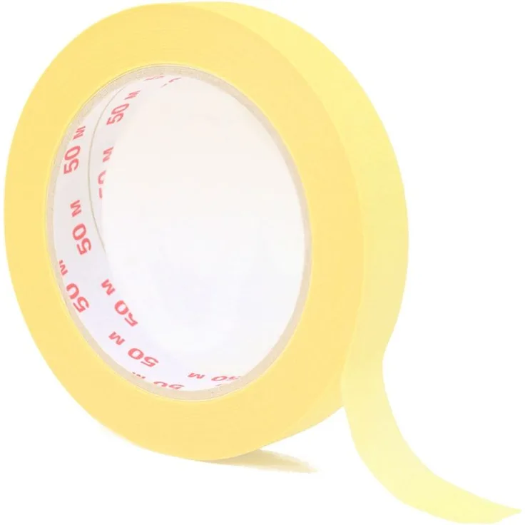 KK VERPACKUNGEN 6 x Kreppband 19 mm x 50 m Malerkrepp Abklebeband Klebeband Abdeckband Krepp
