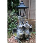 Drachenkind verliebt mit Solar Laterne Drache Figur Gartenfigur Liebe