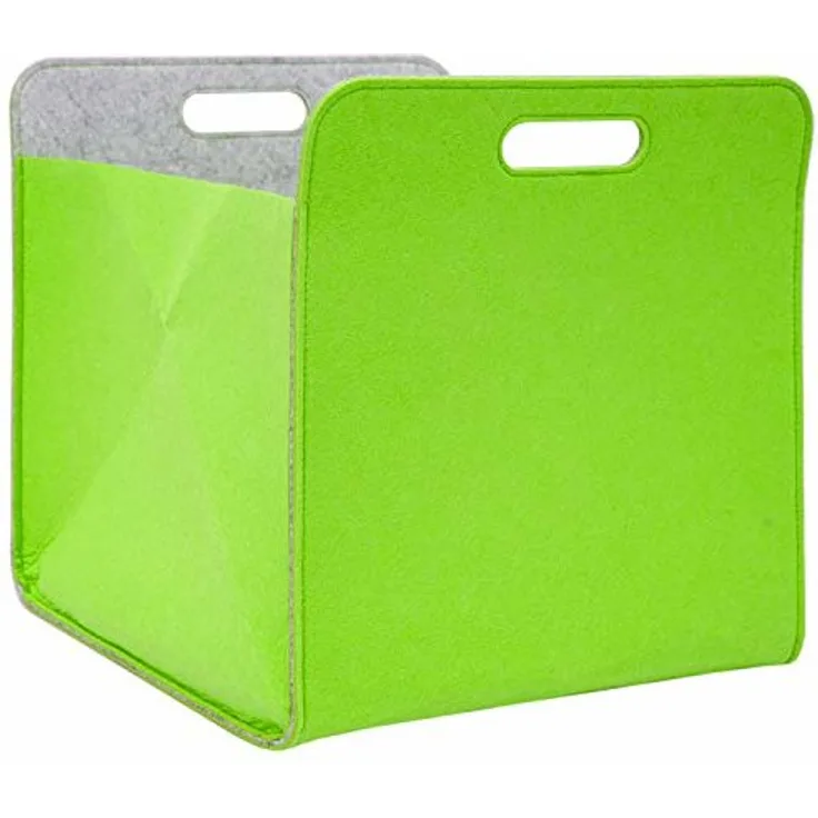 Filz Aufbewahrungsbox 33x33x38 cm Kallax Filzkorb Regal Einsatz Box Filzbox Grün