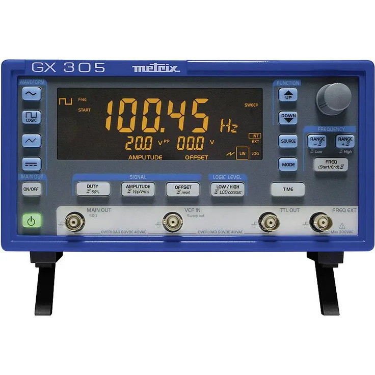 Metrix GX 305 Funktionsgenerator netzbetrieben 0.001Hz - 5MHz Dreieck, Rechteck, Sinus