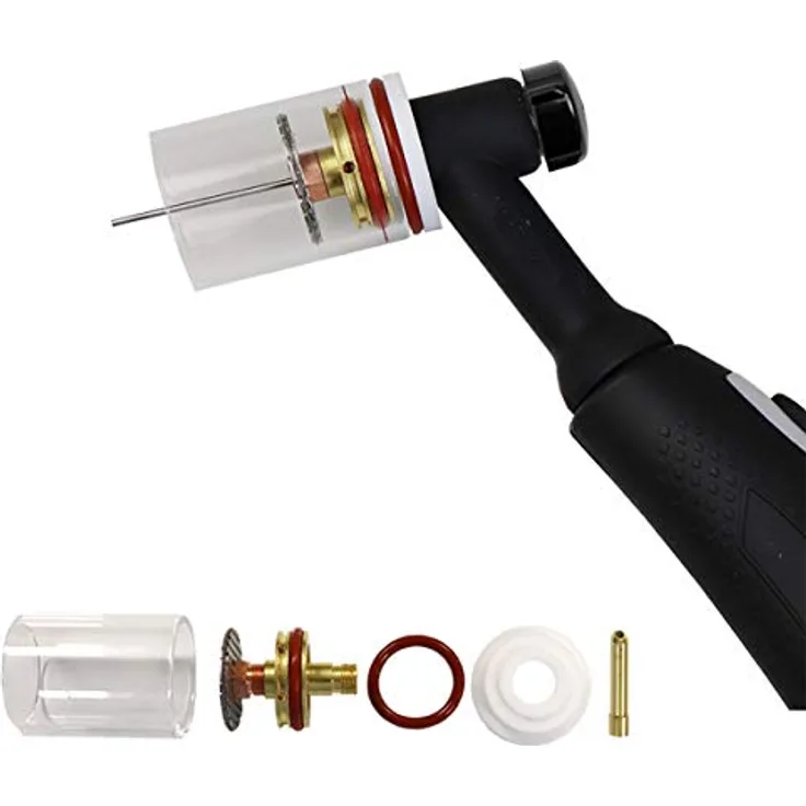 STAHLWERK WIG Glas Gaslinsen Schweißzubehör für WP SR Binzel 17 18 26 WIG-Schweißbrenner 7-teilig