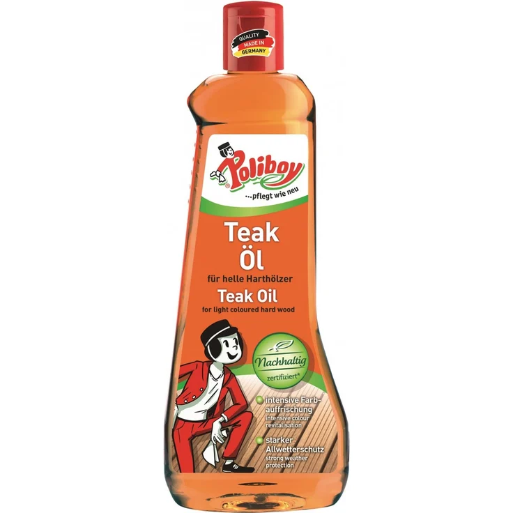Poliboy Teak Öl hell, 500 ml – Bild 1