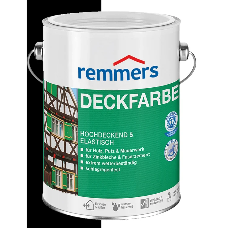 Remmers - Remmers Deckfarbe Schwarz 2,5 L Eimer - schwarz – Bild 1
