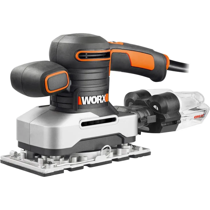 Worx WX642.1 Schwingschleifer Elektrisches Profi Schleifwerkzeug mit 270W Inkl. Schleifpapier & Koffer Größe: 187 x 90 cm