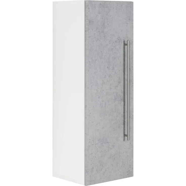 Hochschrank SANTINI 100cm weiss matt mit Tür Beton