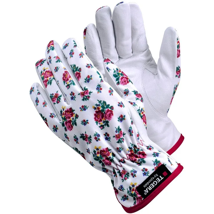 Ejendals Lederhandschuh Tegera 90014, Größe 8, 1 Stück, rot / weiß, 90014-8