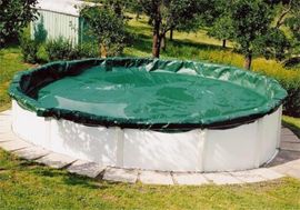 Steinbach für Rundbecken Ø 500 cm Winterabdeckplane grün Ø 500 cm