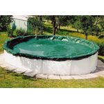 Steinbach für Rundbecken Ø 500 cm Winterabdeckplane grün Ø 500 cm