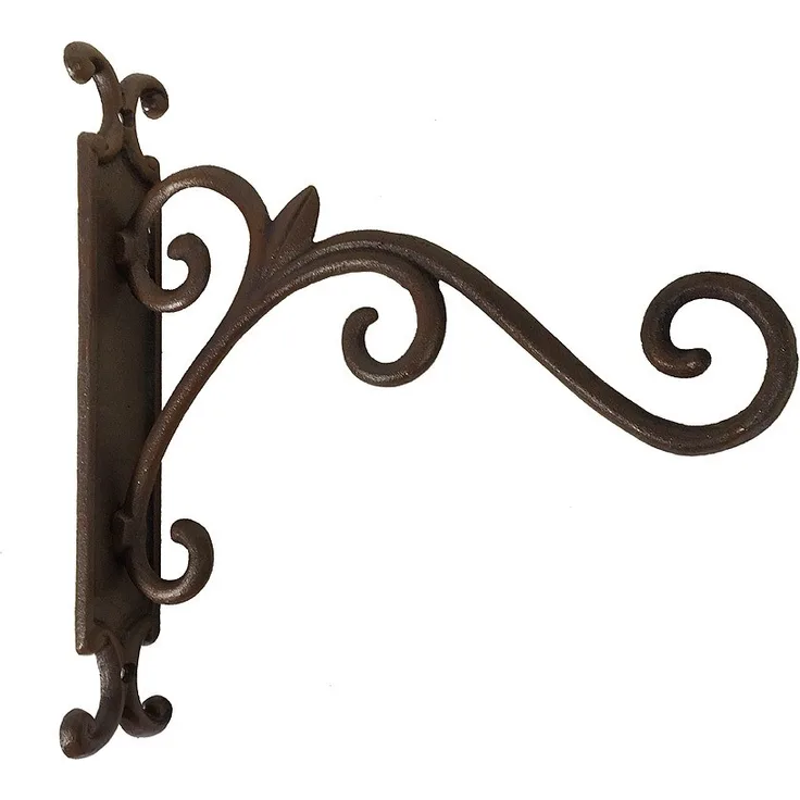 Wandhaken für Blumenampel Wandhalter Blumentopf Hängekorb Gusseisen Vintage 31cm