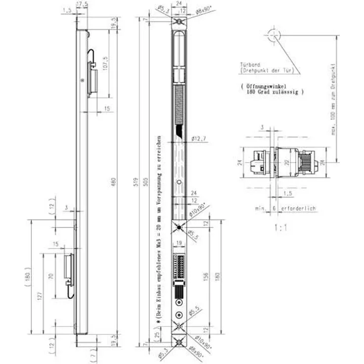 EFFEFF ASSA ABLOY Verdeckter Kabelübergang 10314-20-00