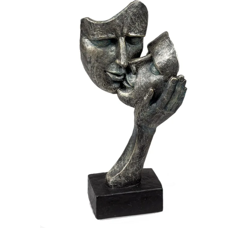 Formano Büste Gesichter auf Sockel Liebespaar Figur Poly 30 cm