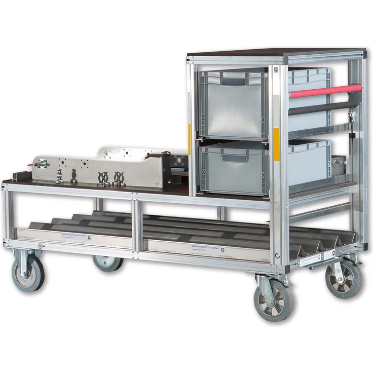 Günzburger Steigtechnik Günzburger Rollcontainer Tragkraftspitze mit liegenden Saugschläuchen