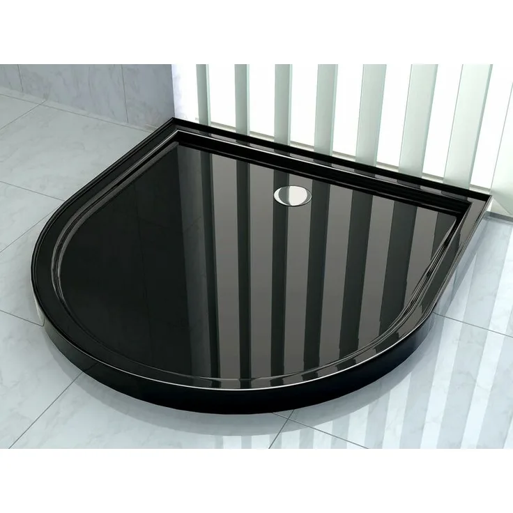 Duschtasse für U-Duschen 90 x 90 cm (schwarz) - Schwarz