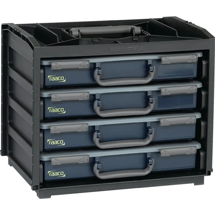Raaco Sortimentskastentresor B376xT310xH265mm 4 Fächer m.Sortimentskästen...