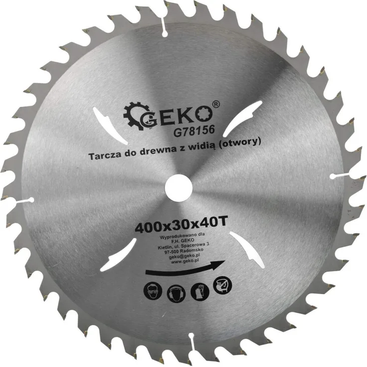 Geko g78157 Durchblutung Sägeblatt mit Löchern 400 mm x 30 mm x 60 T (Pack von 6)