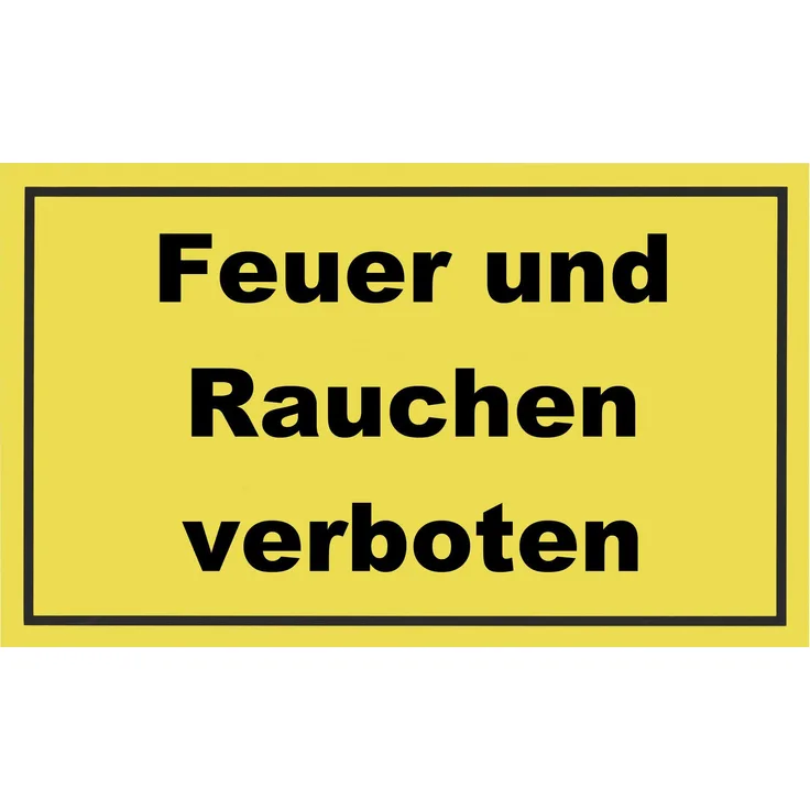 Metafranc Hinweisschild ''Feuer und Rauchen verboten'' - 300 x 200 mm - Beschilderung - Infoschild - Verbotsschild - Warnschild - Warnmarkierung - Sicherheitsmarkierung - Gefahrenhinweis - 500260