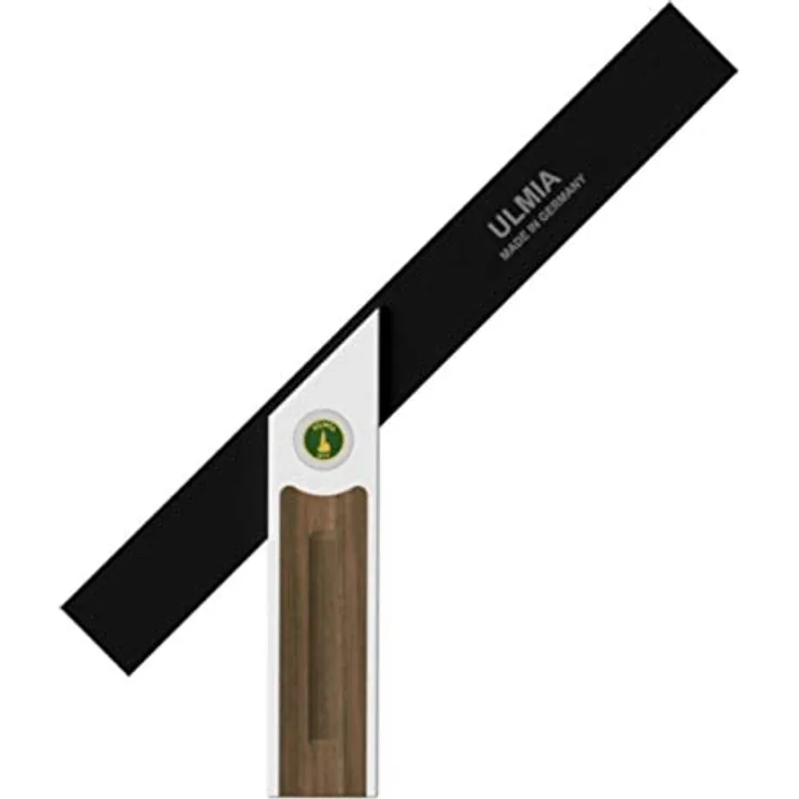 Ulmia 503 Multiwinkel, Präzisions Gehrmaß Alu-Line (Anreißen, Messen von festen Winkeln 45-135°, Nussbaum Holzeinlage, Griffhohlkehlen, 350 mm)