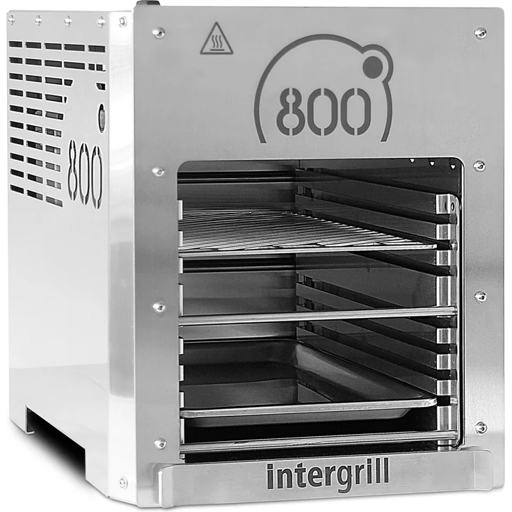 intergrill 800 Grad Oberhitze-Gasgrill XL Steakgrill 20,3kg Oberhitzegrill Farbe Grau Edelstahl inkl. Grillrost Gastroschale Schutzschublade Griff Profi Qualität, Maße 50 x 32,4 x 36,7 cm – Bild 1